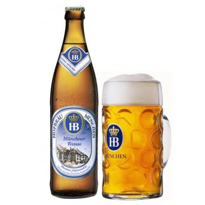 Bia Hofbrau Munchen Munchner Weisse 5,1% – Chai 500ml – Thùng 20 Chai