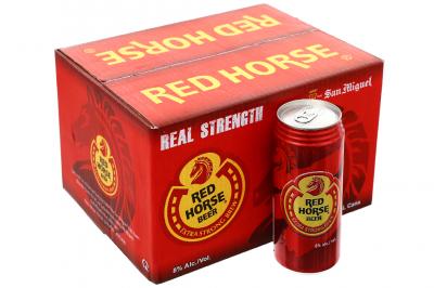 Thùng 12 lon bia San Miguel Red Horse 500ml
