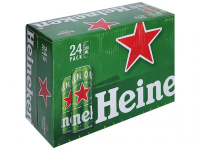 Thùng 24 lon bia Heineken Sleek 330ml